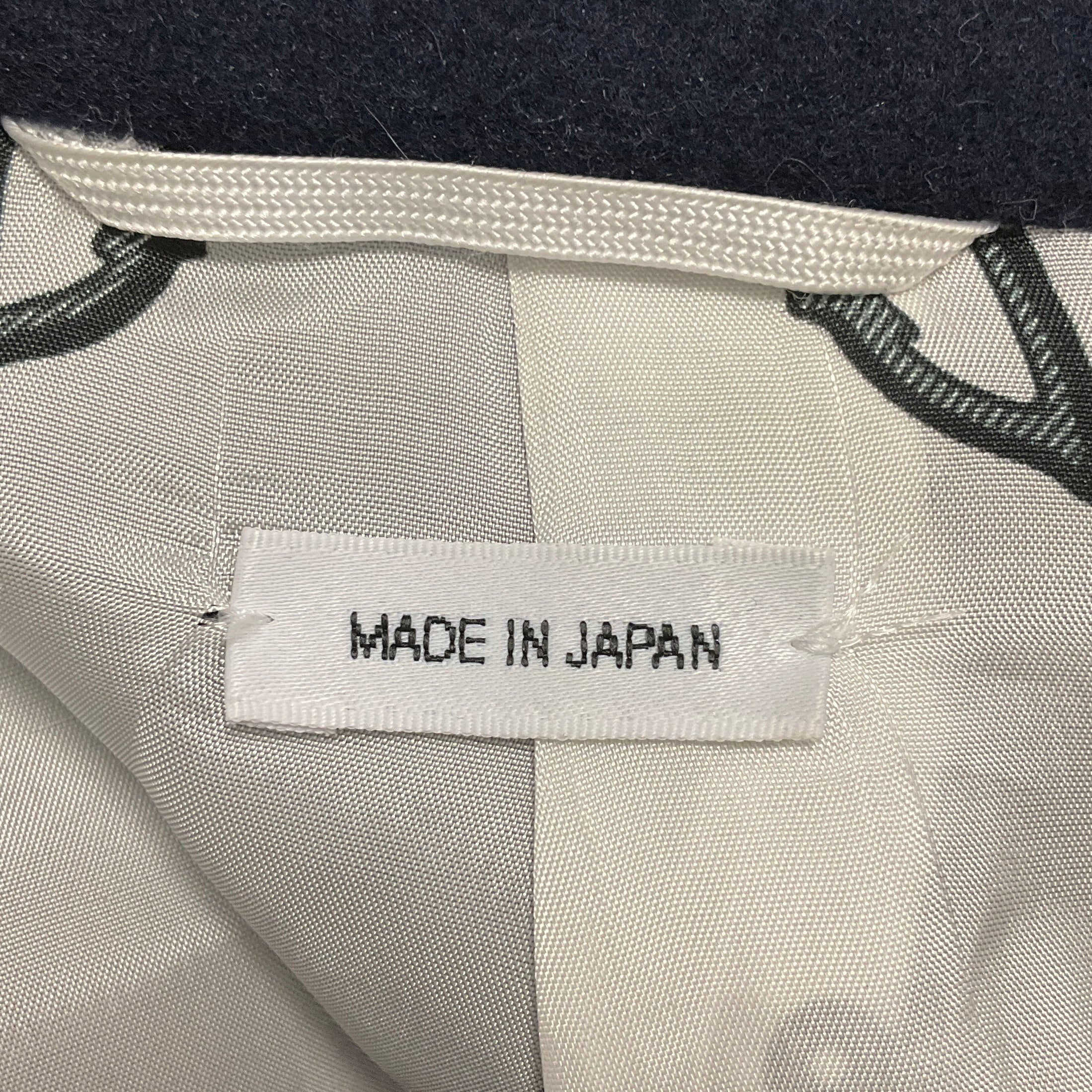 Thom Browne Navy Blue / White Nautical Oversized Wool Jacket