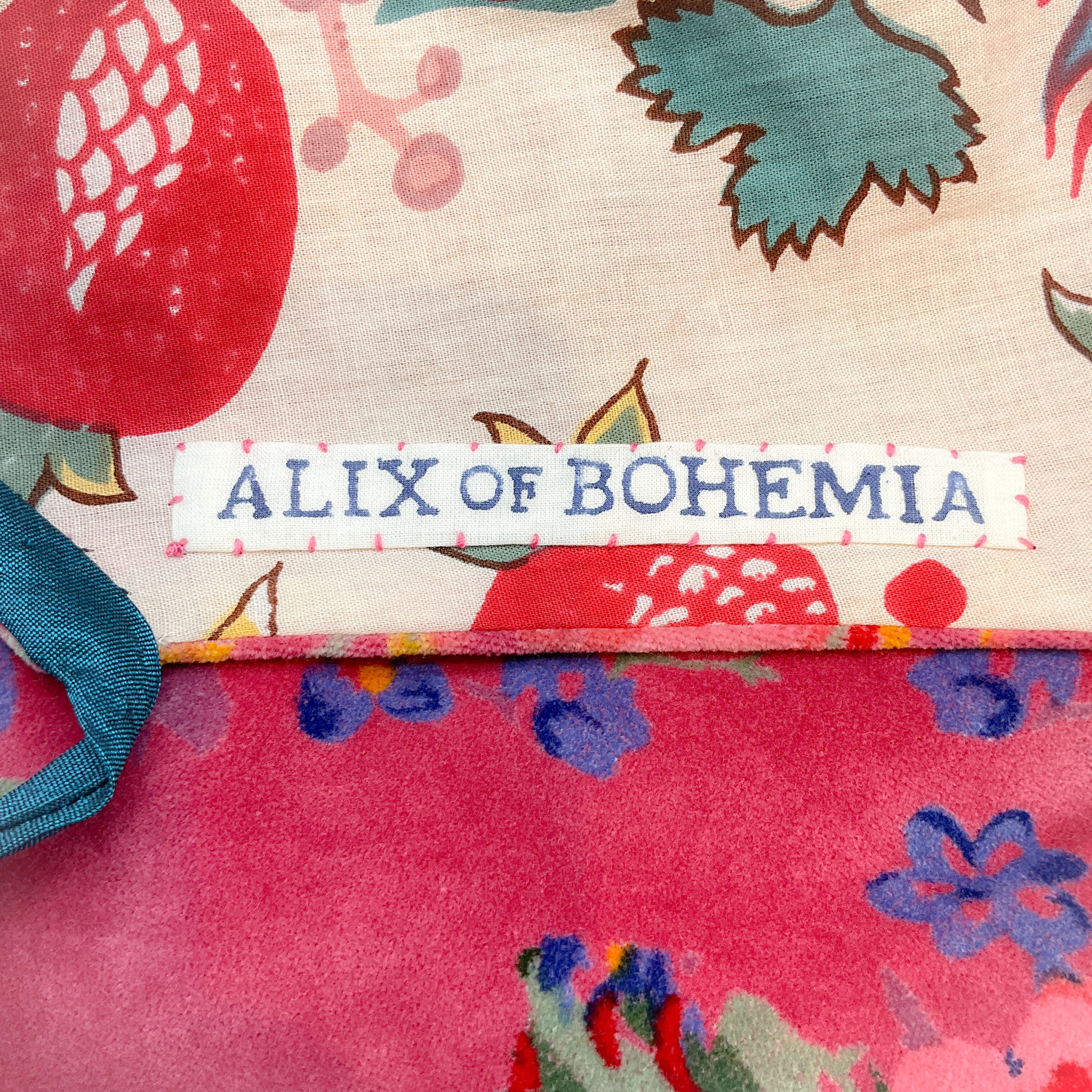 Alix of Bohemia Pink Floral Velvet Dress