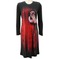 Load image into Gallery viewer, Just Cavalli Red / Black Flamingo Print Long Sleeve Dress

