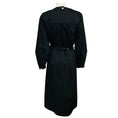 Load image into Gallery viewer, Tibi Black Long Sleeved Stretch Cotton Midi Dress with Belt
