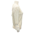 Load image into Gallery viewer, Christian Dior Ivory Fringed Mohair and Wool Knit Crochet Sweater
