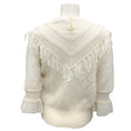 Load image into Gallery viewer, Christian Dior Ivory Fringed Mohair and Wool Knit Crochet Sweater
