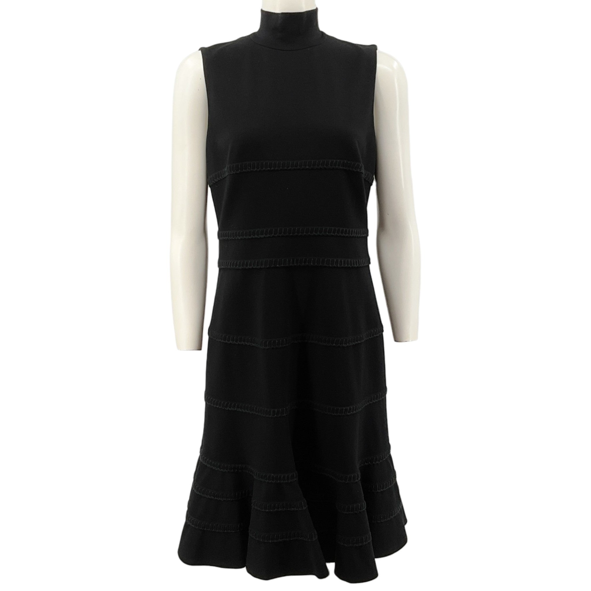 Akris Punto Black Sleeveless Tiered Dress
