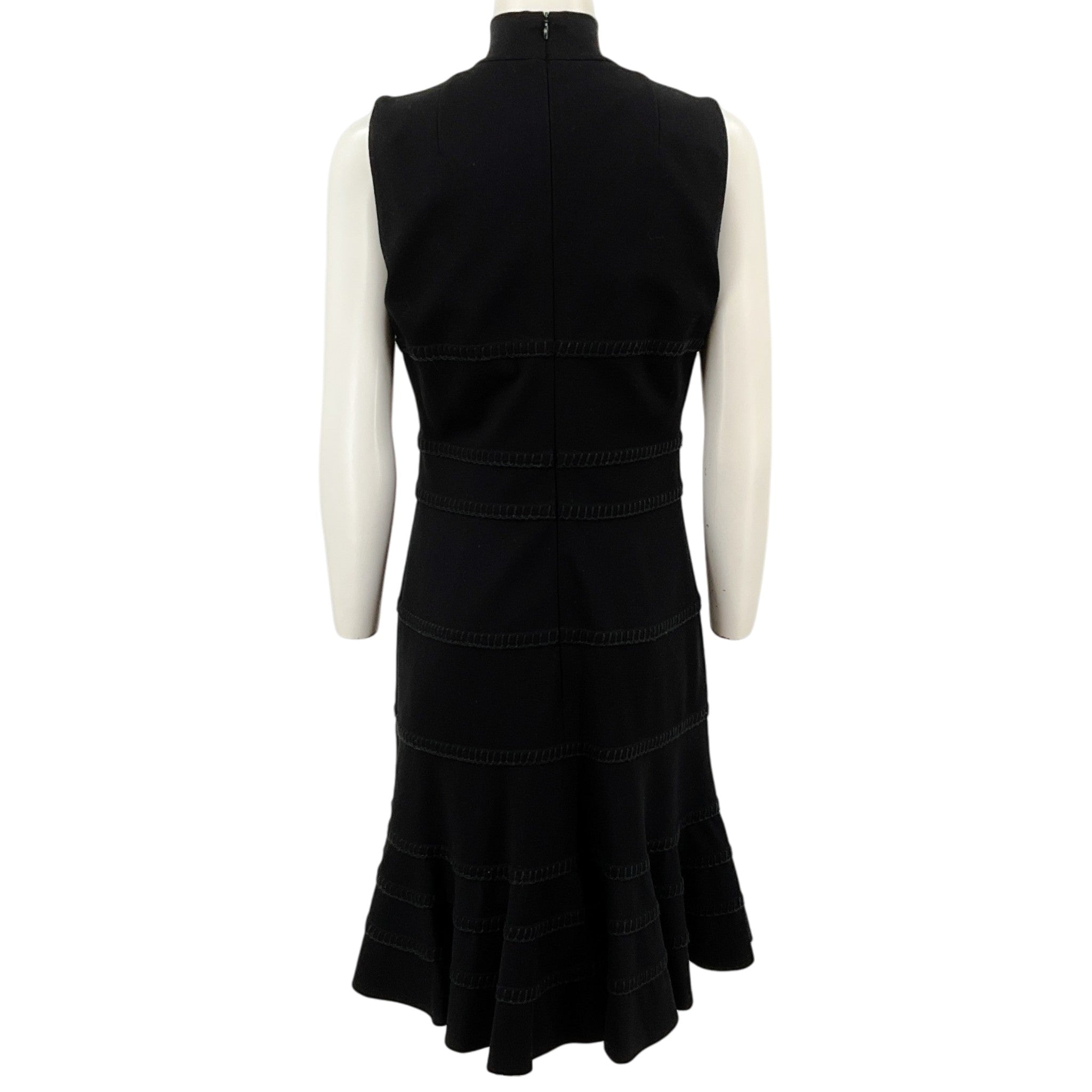 Akris Punto Black Sleeveless Tiered Dress