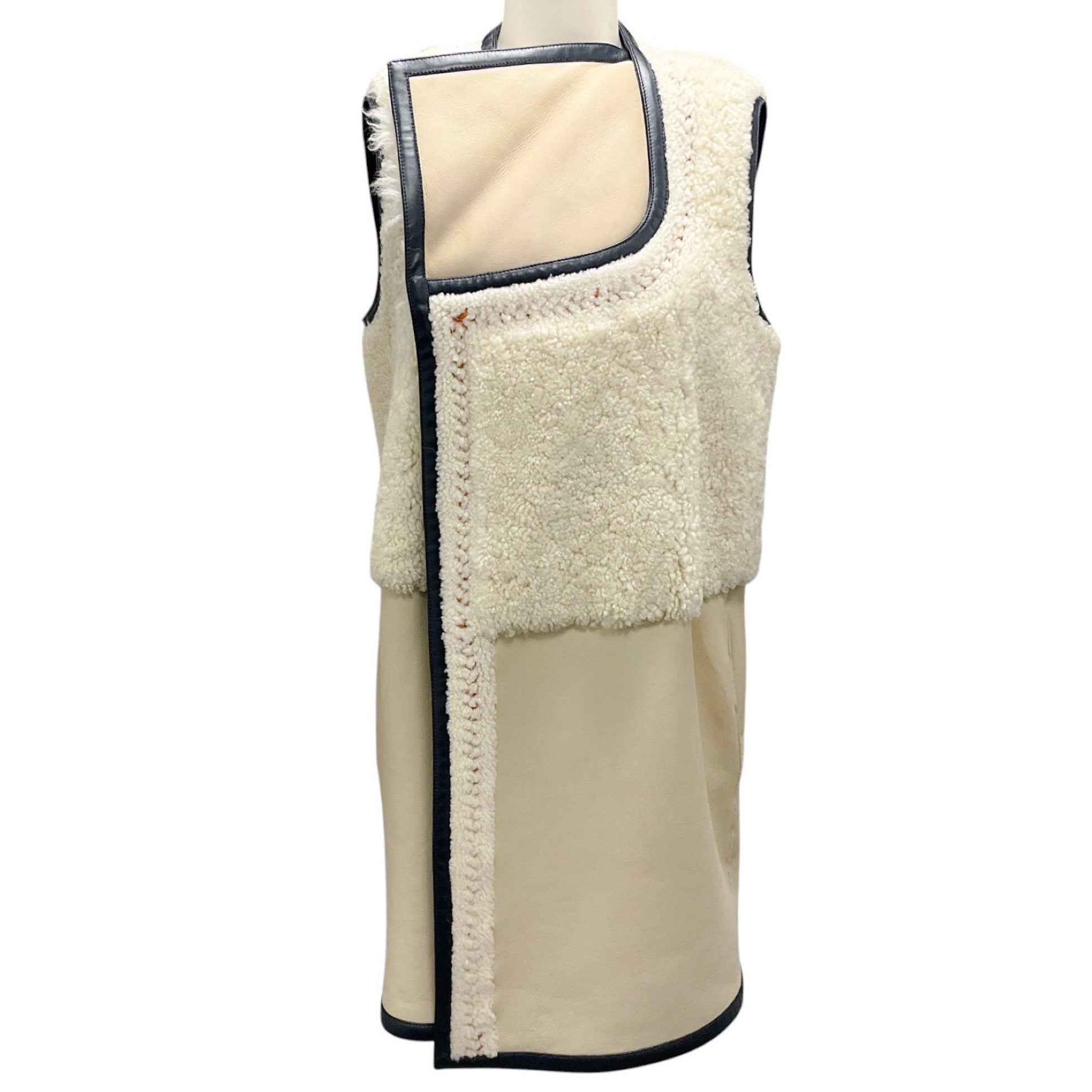 Chloe Ivory Lamb Shearling Vest