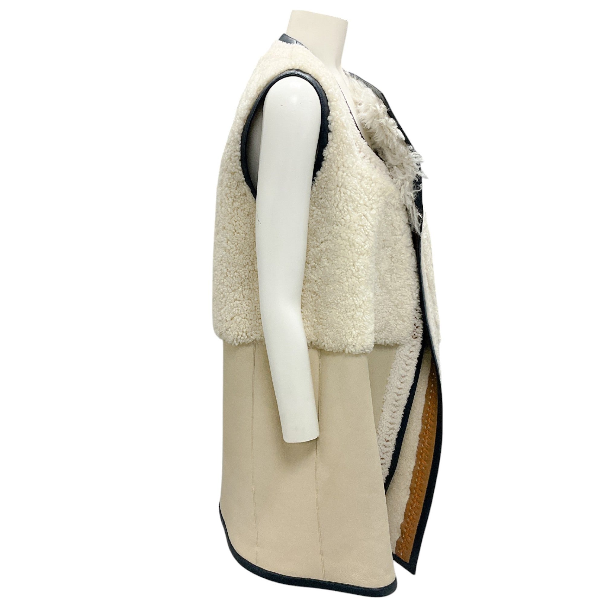 Chloe Ivory Lamb Shearling Vest