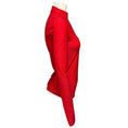Load image into Gallery viewer, Ferragamo Red Crystal Embellished Long Sleeved Nylon Stretch Top
