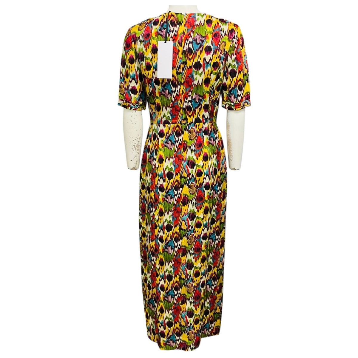 Saloni Astilbe Rouge Embossed Silk Rayon Tao Dress