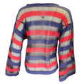 Load image into Gallery viewer, Giorgio Armani Red / Blue / Black Striped Sheer Knit Sweater
