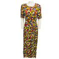Load image into Gallery viewer, Saloni Astilbe Rouge Embossed Silk Rayon Tao Dress
