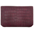 Load image into Gallery viewer, Alexander Wang Burgundy Croc Embossed Leather Prisma Envelope Clutch
