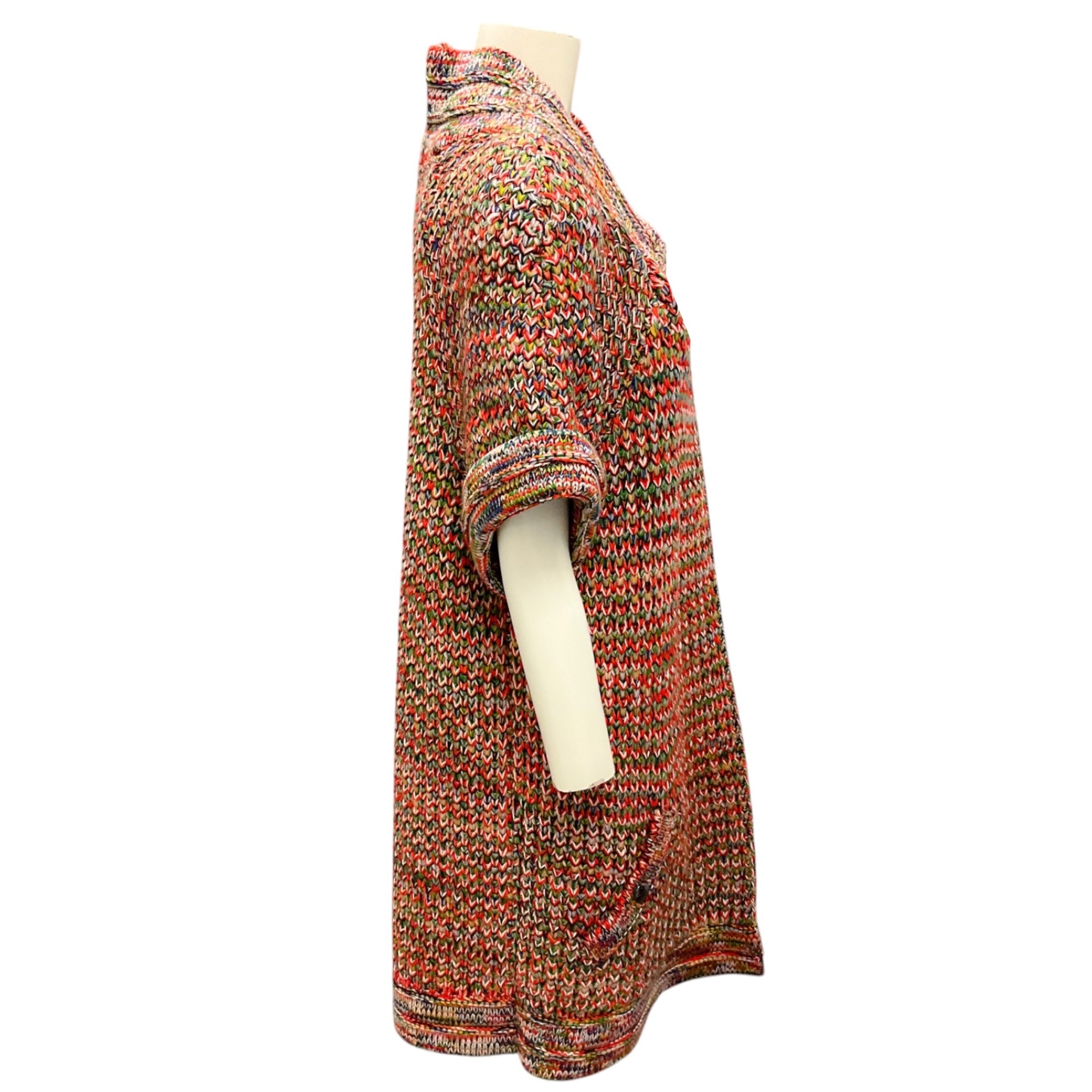 Chanel Multicolor Runway Fall 2013 Collection Wool Knit Cardigan Sweater