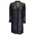 Load image into Gallery viewer, Akris Black Striped Lurex and Sheer Silk Tunic Dress
