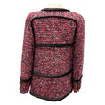 Load image into Gallery viewer, Chanel Red / Navy / Black Silk Trimmed Boucle Cashmere Tweed Jacket
