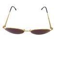 Load image into Gallery viewer, Boucheron Blue Vintage 1990s Retro Round Lens Gold Plated Sunglasses
