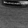 Load image into Gallery viewer, Balenciaga Black Long Sleeved V-Neck Wool Knit Cardigan Sweater with Snap Buttons
