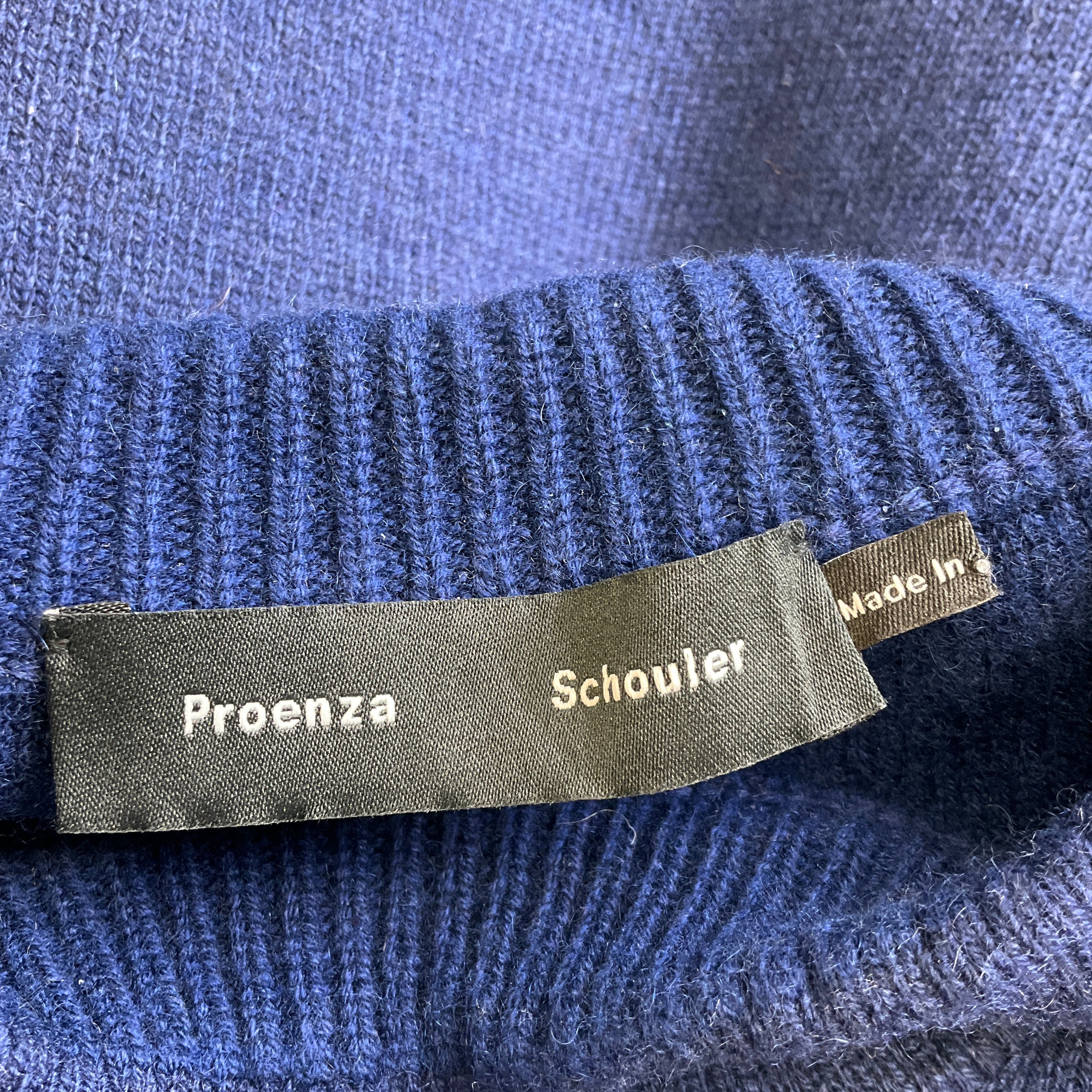 Proenza Schouler Blue Eco Cashmere Oversized Sweater