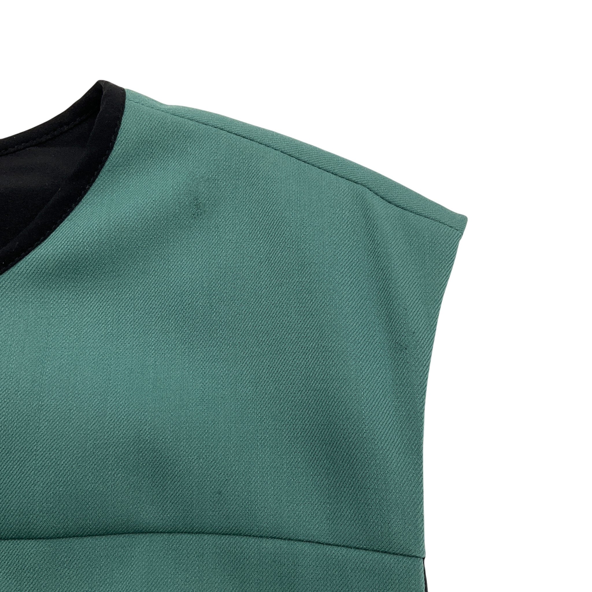 Narciso Rodriguez Green / Black Seam Detail Sleeveless Dress