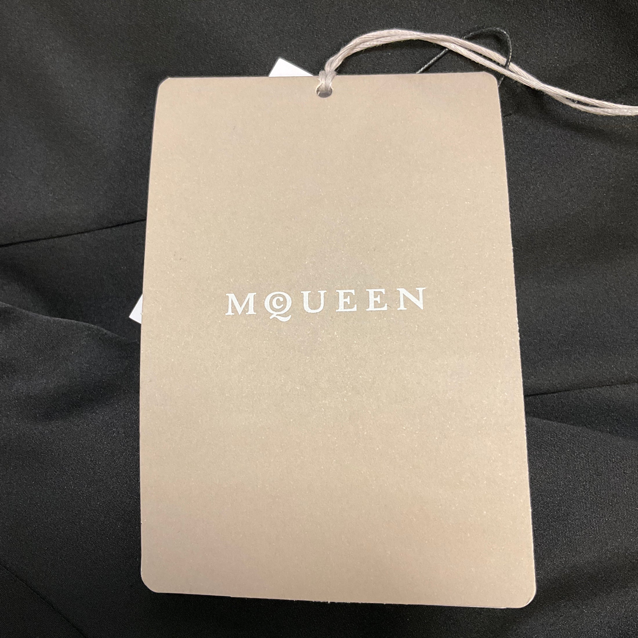 McQueen Black Strapless Zip Back Corset Top