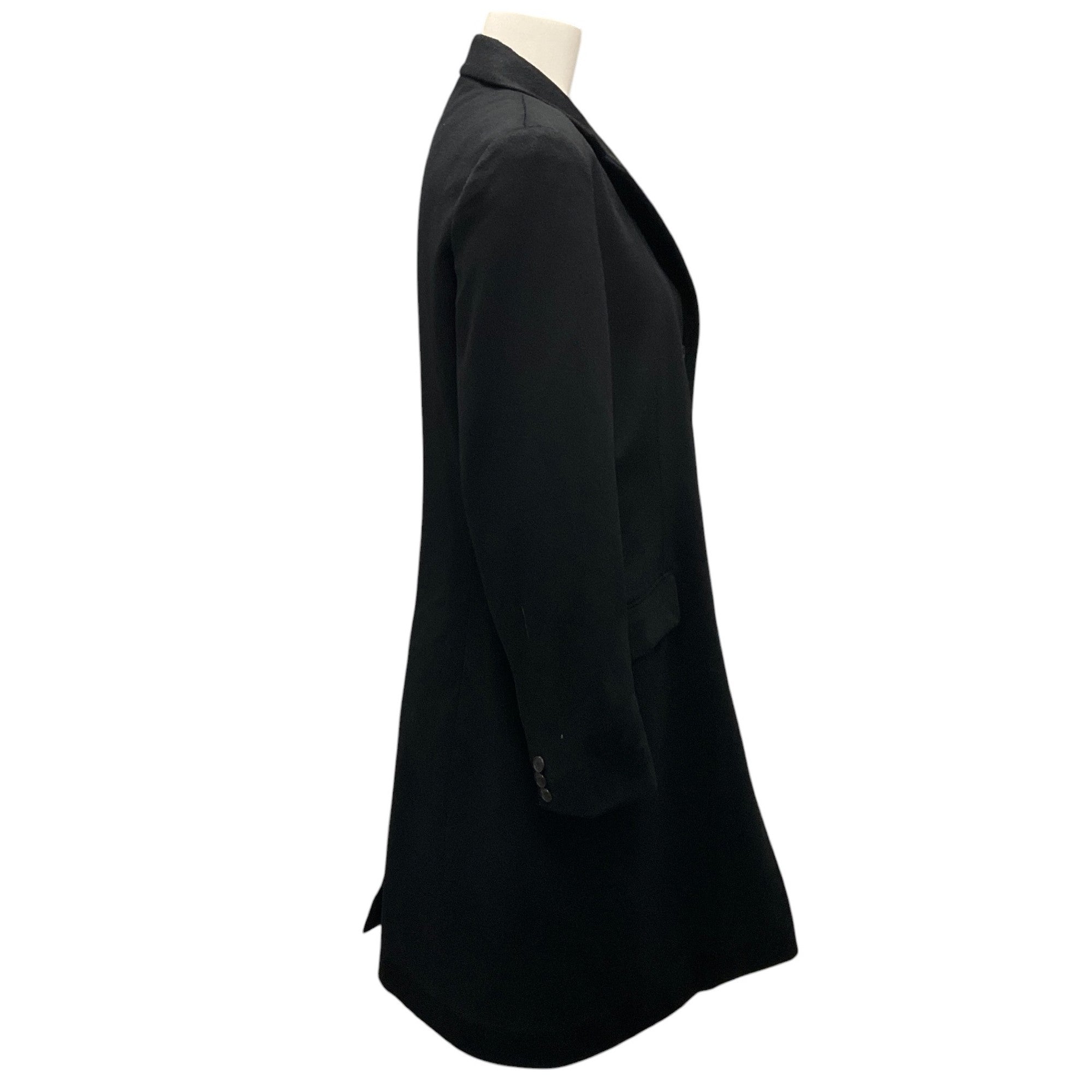 Loro Piana Black Button-Front Cashmere Trench Coat