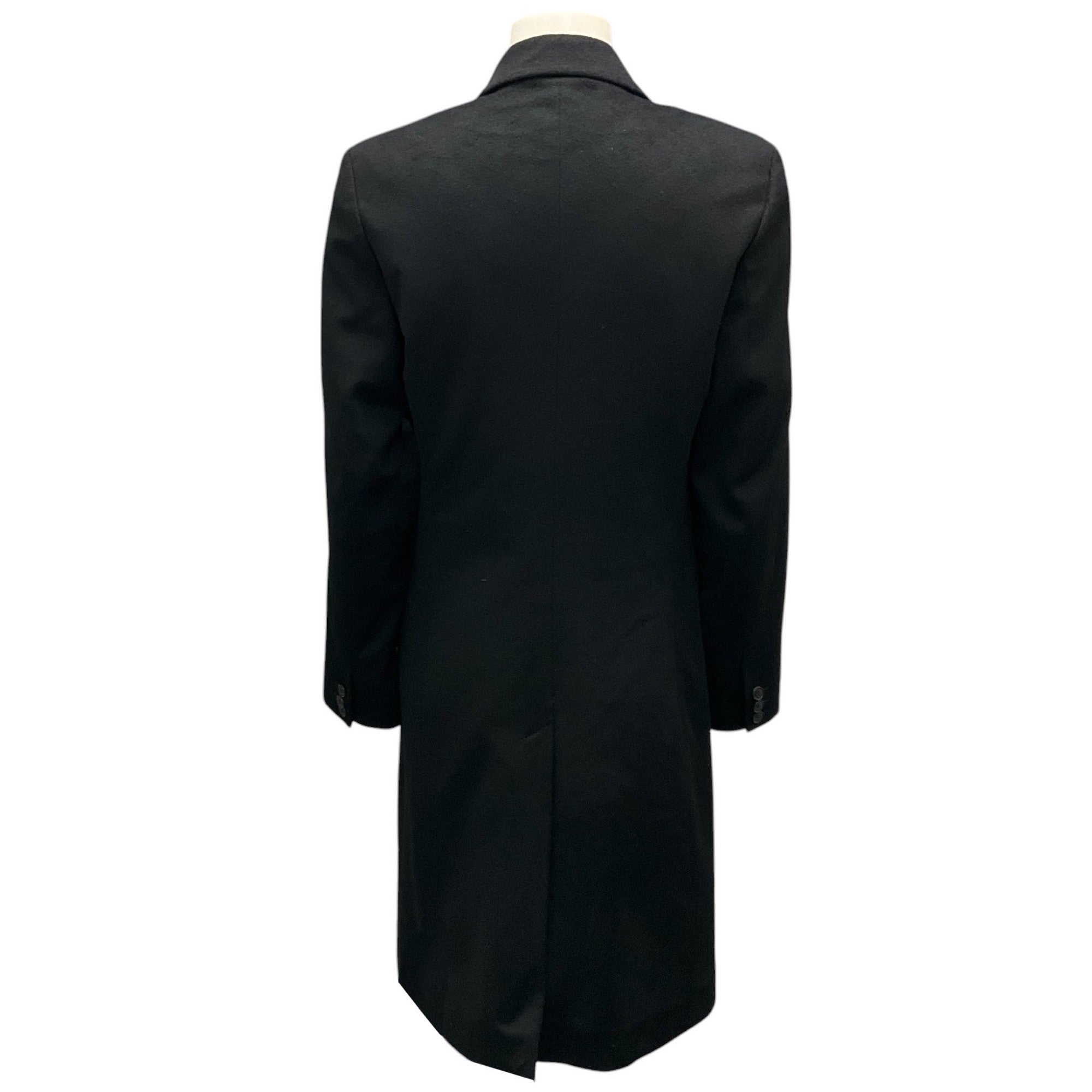 Loro Piana Black Button-Front Cashmere Trench Coat