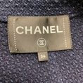 Load image into Gallery viewer, Chanel Navy Blue Tie Front Boucle Tweed Jacket

