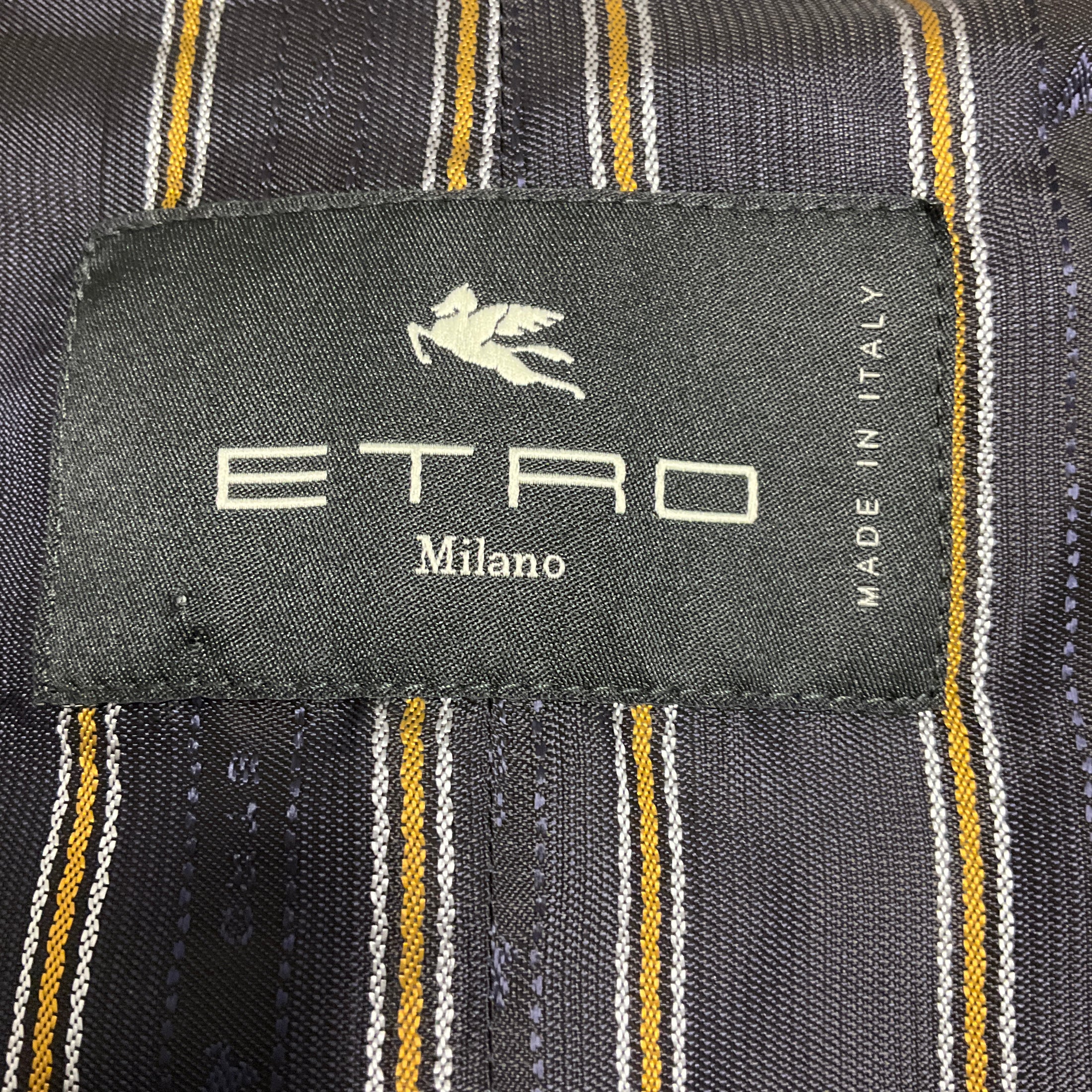 Etro Blue Multi Paisley Printed Velvet Waistcoat / Vest Top