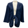 Load image into Gallery viewer, Chanel Navy Blue Tie Front Boucle Tweed Jacket
