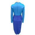 Load image into Gallery viewer, Greta Constantine Blue Two-Tone Colorblock Stretch Scuba Dress
