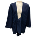 Load image into Gallery viewer, Chanel Navy Blue Tie Front Boucle Tweed Jacket
