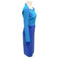 Load image into Gallery viewer, Greta Constantine Blue Two-Tone Colorblock Stretch Scuba Dress
