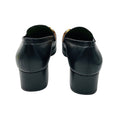 Load image into Gallery viewer, Gucci Black / Cream / Tan Chunky Leather Loafers with Antiqued Gold Horsebit Detail
