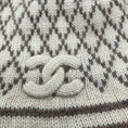 Load image into Gallery viewer, Chanel Ivory / Taupe CC Logo Cashmere Knit Beanie Hat
