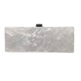 Load image into Gallery viewer, Edie Parker White / Beige Pearlized Lucite Clutch Handbag
