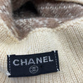 Load image into Gallery viewer, Chanel Ivory / Taupe CC Logo Cashmere Knit Beanie Hat
