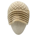 Load image into Gallery viewer, Chanel Ivory / Taupe CC Logo Cashmere Knit Beanie Hat
