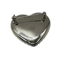 Load image into Gallery viewer, Chanel 2020 Silver / Gold CC Logo Rhinestone Heart Brooch
