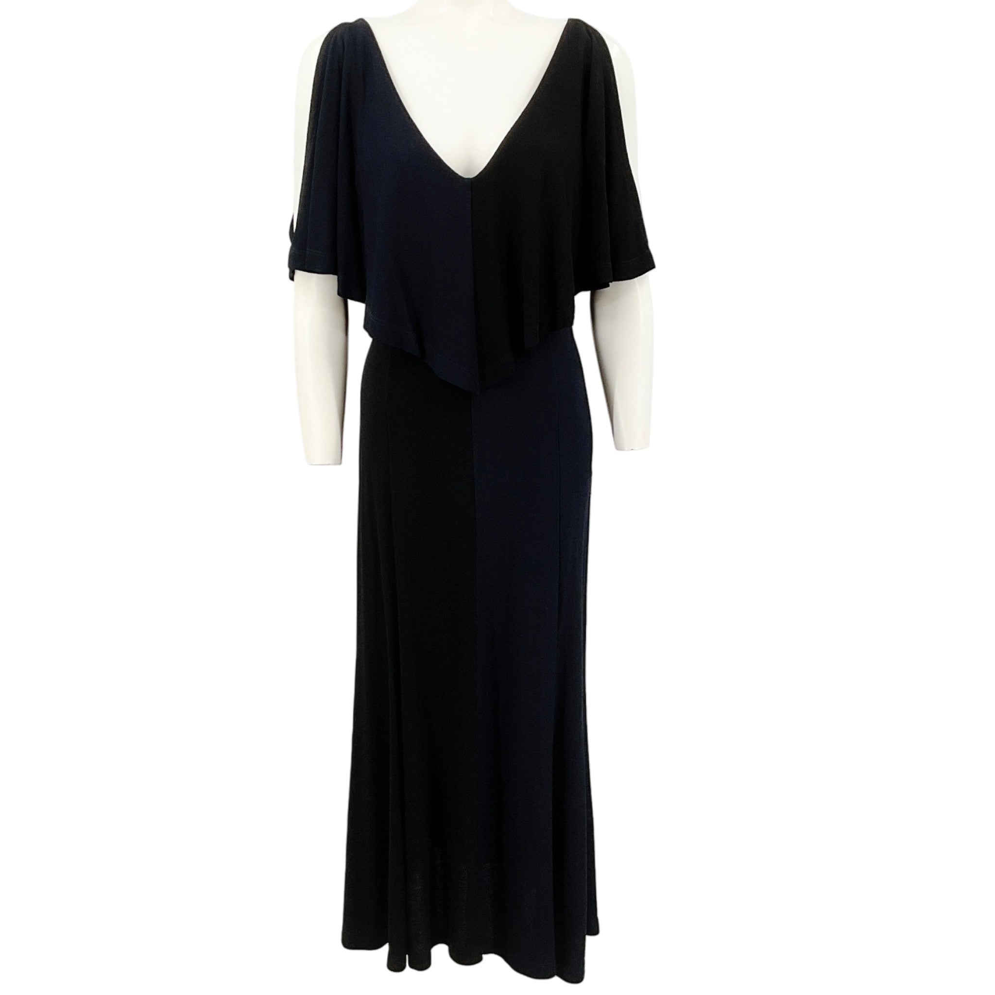 Derek Lam Navy Blue / Black Cold Shoulder Dress
