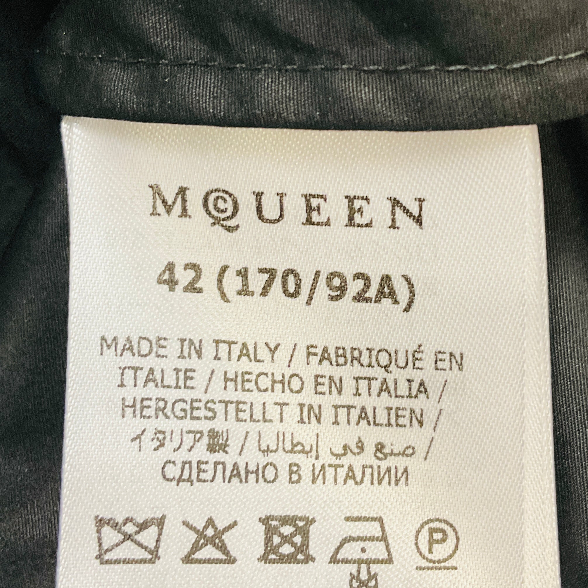 McQueen Black Ruffle Bow Cotton Shirt