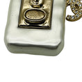 Load image into Gallery viewer, Chanel 2022 CC Resin Gold Plated Rhinestone Strass No. 5 Perfume Bottle Costume Brooch

