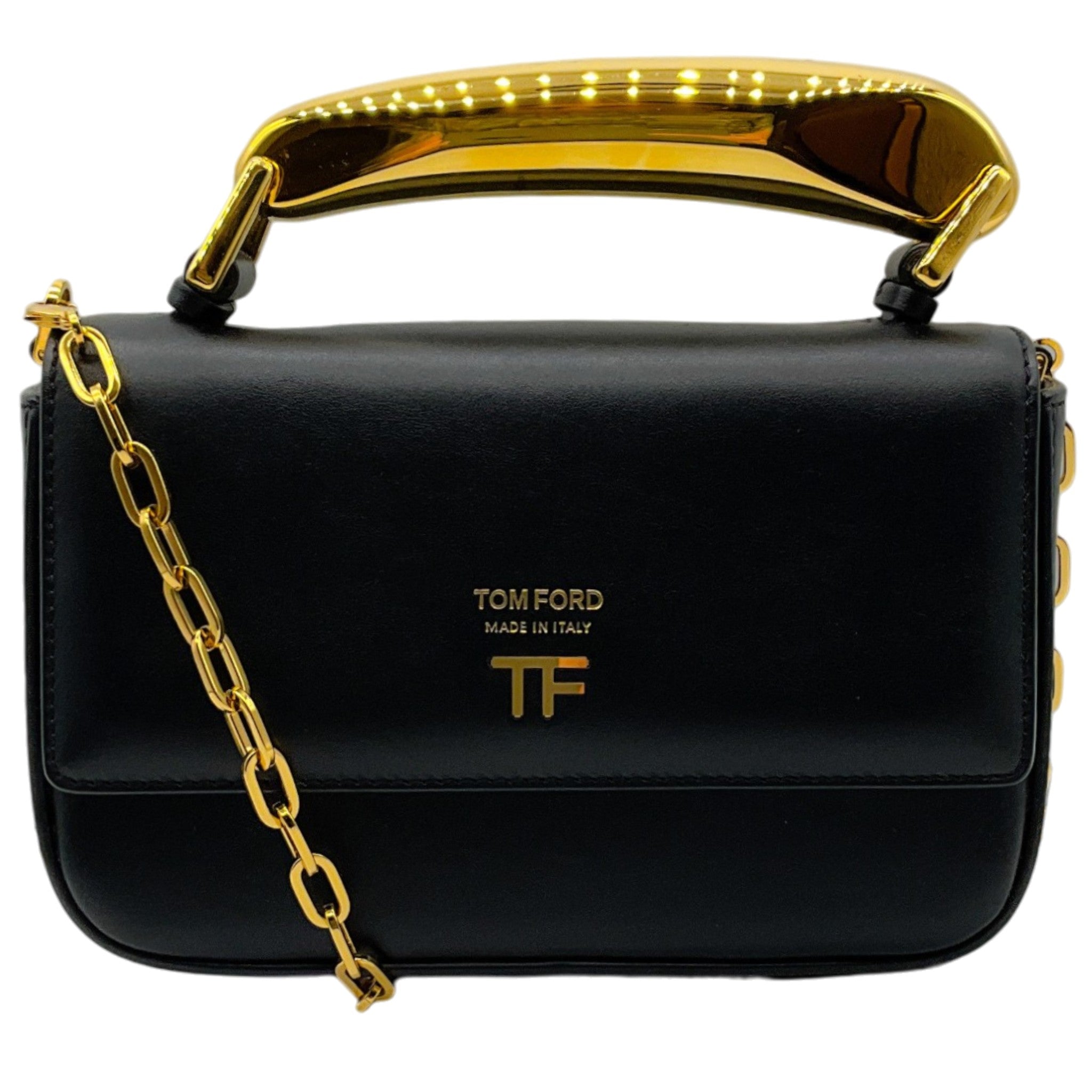 Tom Ford Black Leather Small Bianca Bag
