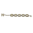 Load image into Gallery viewer, Chanel 2018 Light Gold CC Logo Pendant Charm Strass Embellished Bracelet
