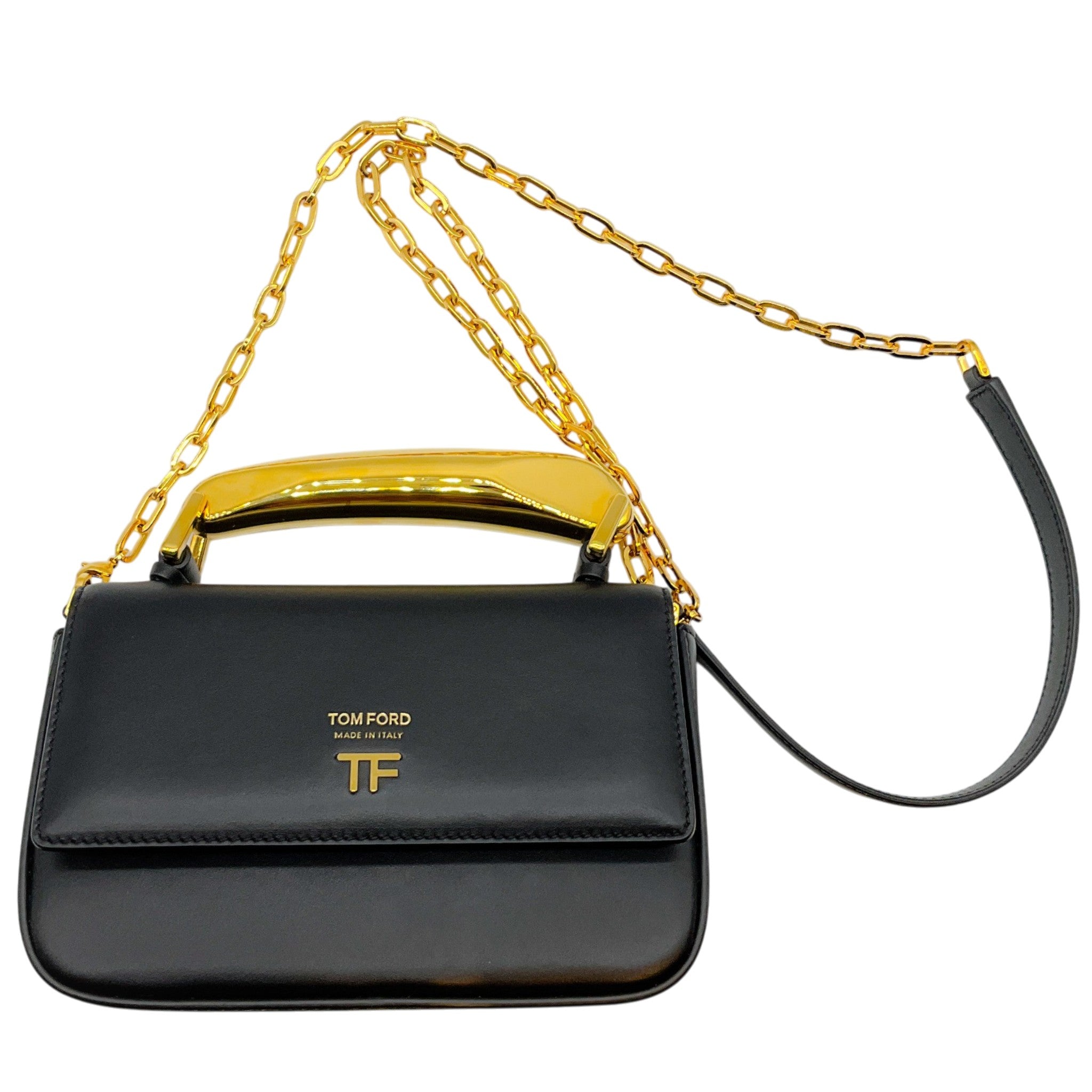 Tom Ford Black Leather Small Bianca Bag