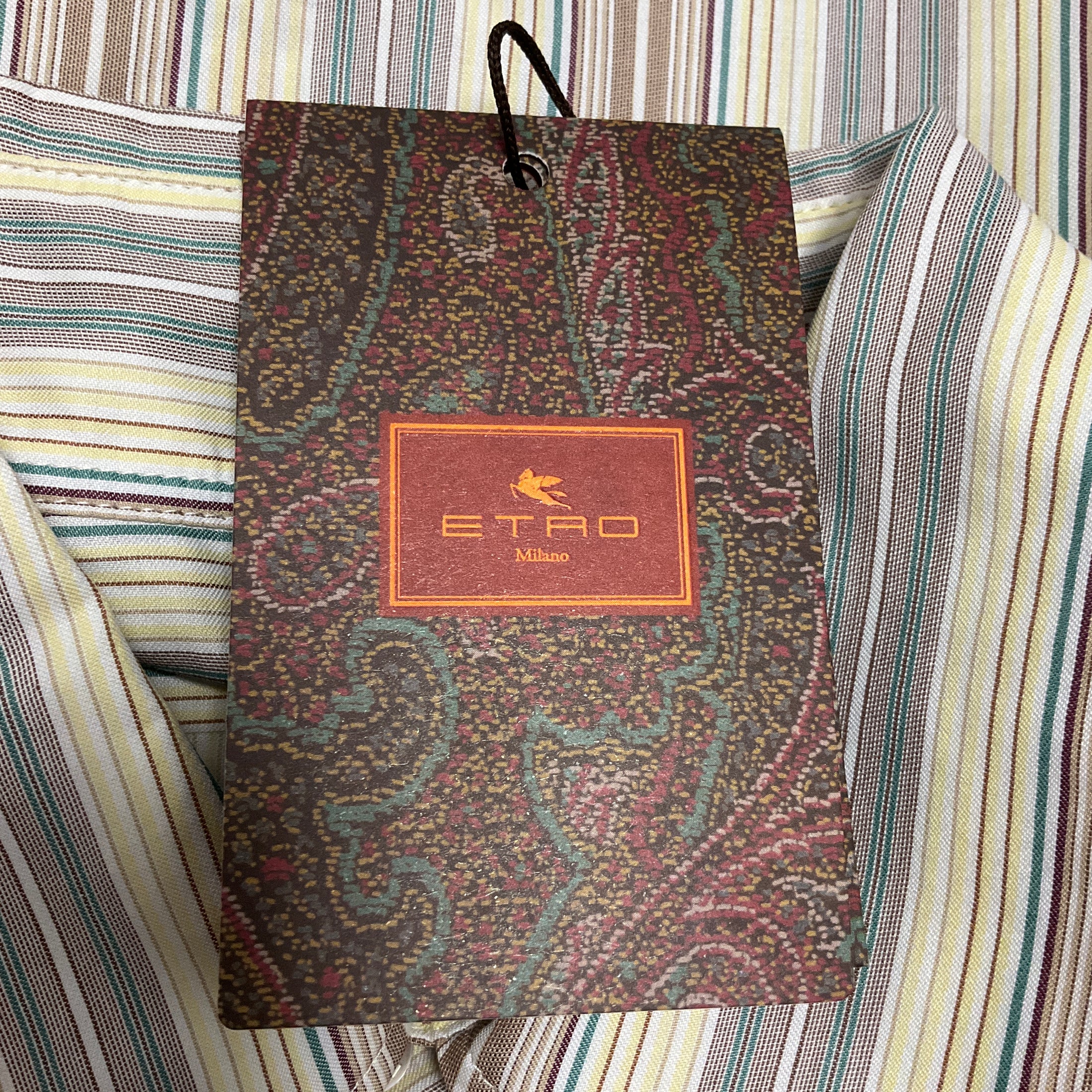 Etro Multicolor Placed Printed Striped Shirt