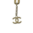 Load image into Gallery viewer, Chanel 2018 Light Gold CC Logo Pendant Charm Strass Embellished Bracelet
