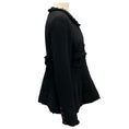 Load image into Gallery viewer, Chanel Black 2008 Fringed CC Logo Button Wool Tweed Peplum Hem Jacket
