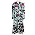 Load image into Gallery viewer, Erdem Light Blue / Purple Josianne Floral Print Cotton Midi Dress

