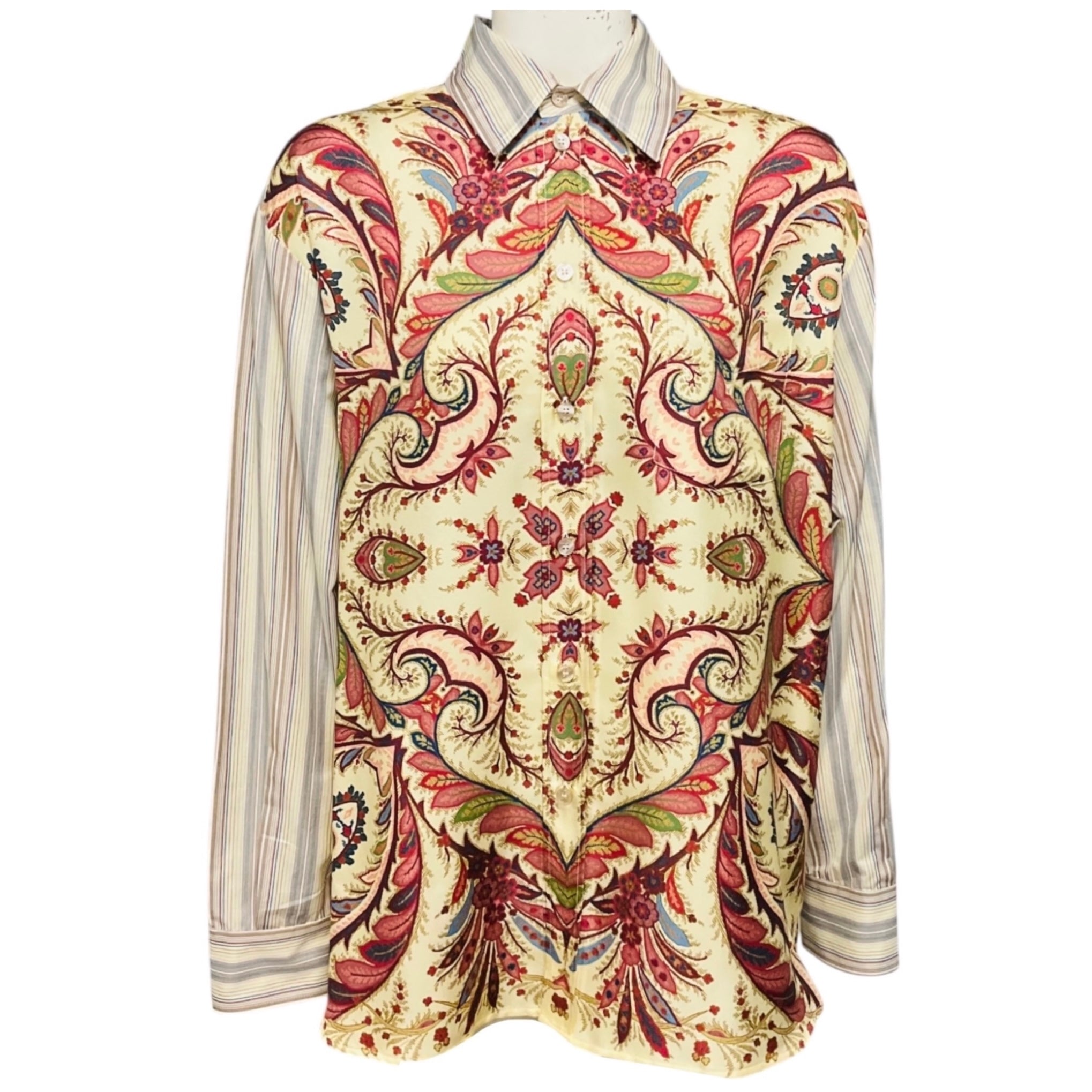 Etro Multicolor Placed Printed Striped Shirt