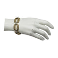 Load image into Gallery viewer, Chanel 2018 Light Gold CC Logo Pendant Charm Strass Embellished Bracelet
