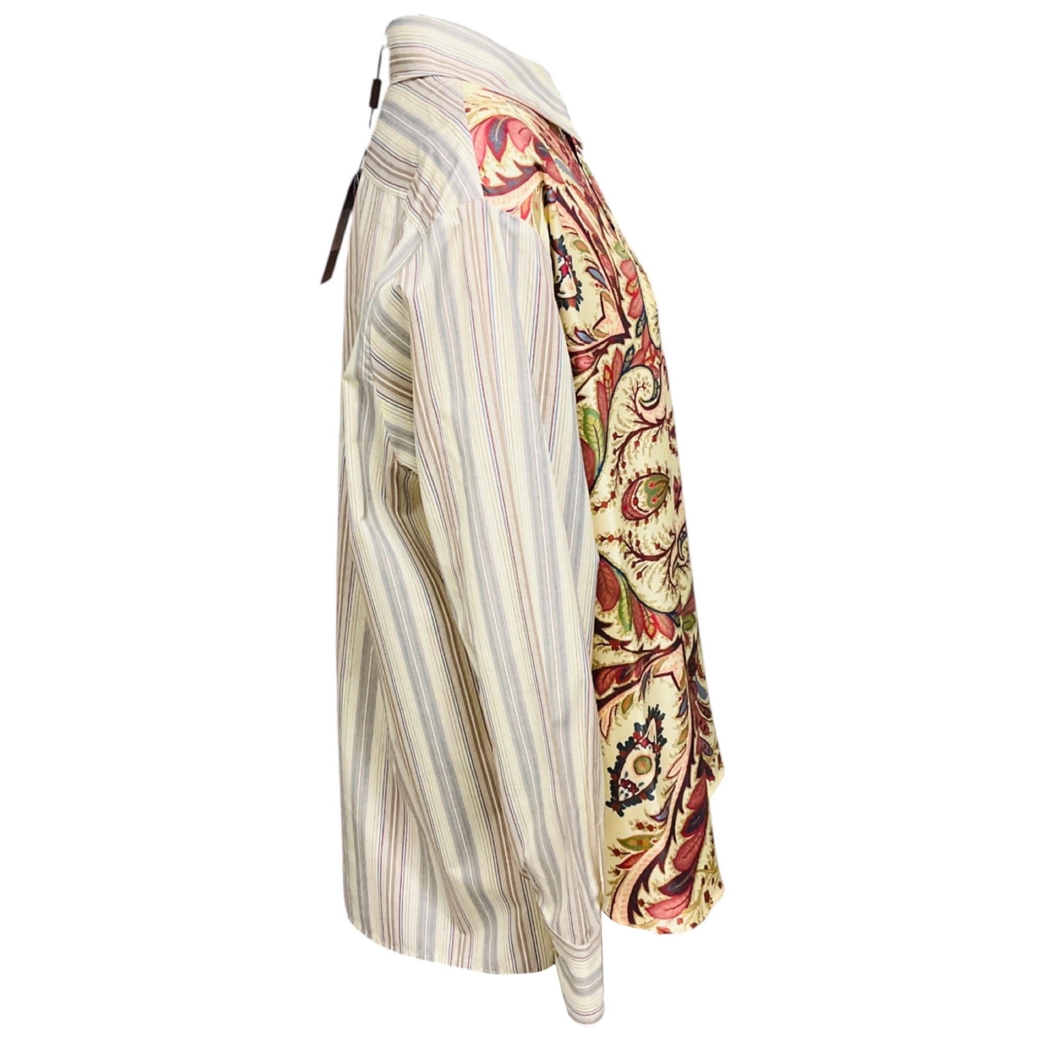 Etro Multicolor Placed Printed Striped Shirt